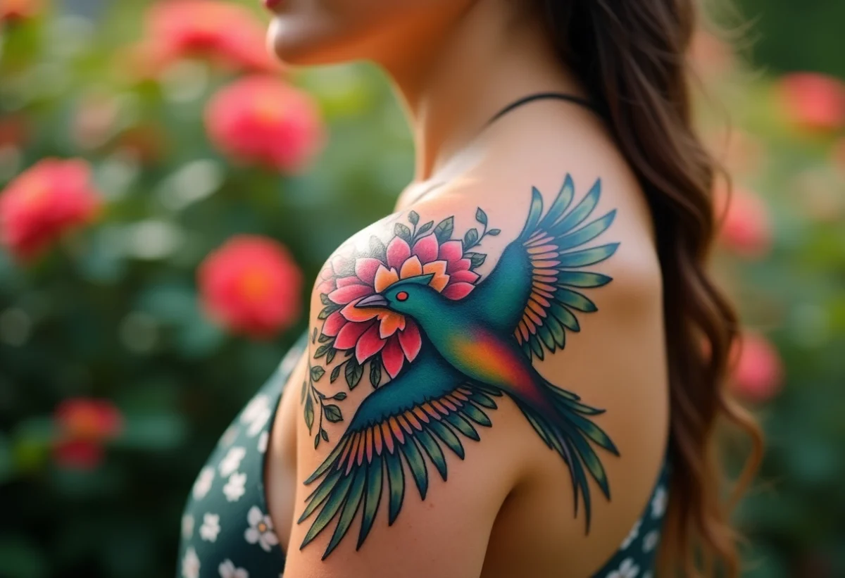 Tatouage colibri : symbolisme, mythes et légendes